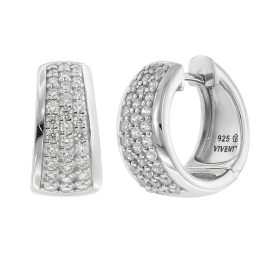 Viventy 784994 Hoop Earrings for Women Silver with Cubic Zirconia