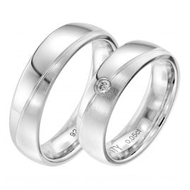 Viventy 8057 Verlobungsring Paar Silber 925 Diamant