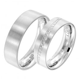 Viventy 8065 Verlobungsring Paar 925 Silber Diamanten