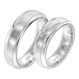 Viventy 8079 Engagement Ring Pair Silver 925 Diamonds