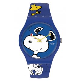 Swatch SO29Z106 Wrist Watch Peanuts Snoopy HEE HEE HEE