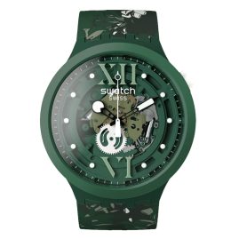 Swatch SB05G104 Big Bold Armbanduhr Camoflower Green