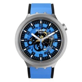 Swatch SB07S106 Big Bold Irony Wristwatch Azure Blue Daze