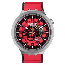 Swatch SB07S110 Big Bold Irony Wristwatch Red Juicy