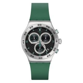 Swatch YVS525 Irony Men's Watch Chronograph Carbonic Green