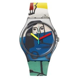 Swatch SUOZ363 Armbanduhr Leger's Two Women Holding Flowers