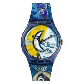 Swatch SUOZ365 Armbanduhr Chagall's Blue Circus