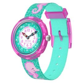 Flik Flak FBNP256 Kinderuhr für Mädchen Bubbly Seahorse