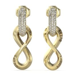 Guess JUBE05051JWYG Damen-Ohrringe Ohrhänger Infinity Gold Tone