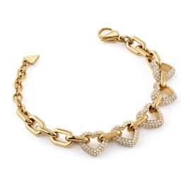 Guess JUBB05014JWYG Damen-Armband Multi Pavée Hearts Goldfarben