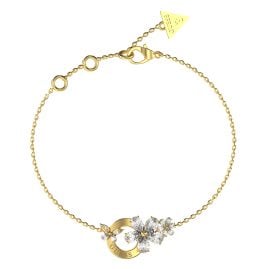 Guess JUBB05106JWYGL Women's Bracelet Lily Flowers Gold Tone L