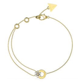Guess JUBB05111JWYGS Women's Bracelet Lily Flower Gold Tone S