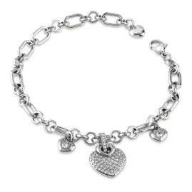 Guess JUBB05211JWRHL Damen-Armband Multi Heart Pavée 22 cm