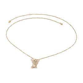 Guess JUBN05139JWYG Damen-Kette Teddybär Goldfarben