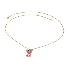 Guess JUBN05139JWYGFC Damen-Kette Teddybär Goldfarben Rot