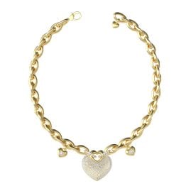 Guess JUBN05205JWYG Damen-Kette Pavée Herzen Goldfarben