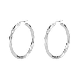 Guess JUBE04185JWRH Damen-Ohrringe Creolen Torchon 33 mm
