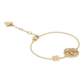 Guess JUBB05503JWYGS Women's Bracelet Leaf Gold Tone S