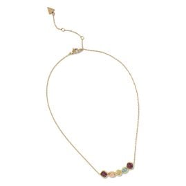 Guess JUBN05569JWYGMCT/U Women's Necklace Multi Crystals Gold Tone