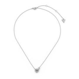 Guess JUBN05533JWRH Women's Necklace Heart Crystals Silver Tone