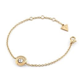 Guess JUBB05378JWYGS Women's Bracelet Coin Pave Gold Tone S