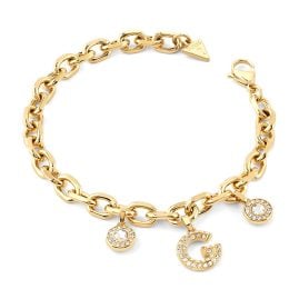 Guess JUBB05445JWYGS Damen-Armband G Pave Multi Charm Goldfarben S