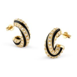 Guess JUBE05383JWYGBKT/U Damen-Ohrringe Creolen Twisted Goldfarben