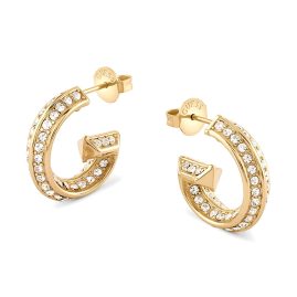 Guess JUBE05444JWYGT/U Women's Earrings Hoop G Pave Gold Tone