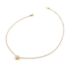 Guess JUBN05377JWYGT/U Damen-Halskette Coin Pave Goldfarben