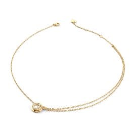 Guess JUBN05437JWYGT/U Women's Necklace G Coin Shell Gold Tone