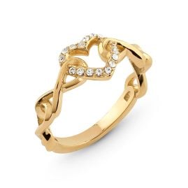 Guess JUBR05532JWYG Damenring Herz Infinity Goldfarben