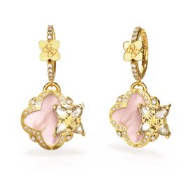 Guess JUBE05495JWYGRST/U Ohrringe Creolen Single Leaf Huggies Goldfarben