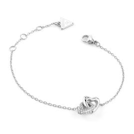 Guess JUBB06014JWRHS Damen-Armband Herzen Silberfarben