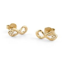 Guess JUBE06049JWYGT/U Women's Infinity Stud Earrings Gold Tone