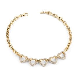 Guess JUBN06010JWYGT/U Damen-Kette Multi Pavé Herzen Goldfarben