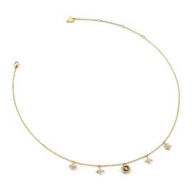 Guess JUBN06032JWYGT/U Damen-Kette Flower Charms Goldfarben