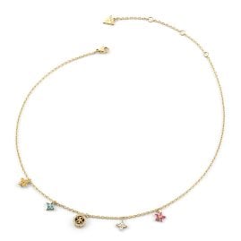 Guess JUBN06032JWYGMCT/U Damen-Kette Flower Charms Bunt/Goldfarben
