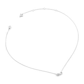 Guess JUBN06047JWRHT/U Damen-Kette Unendlichkeit Herz Silberfarben