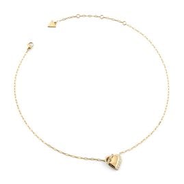 Guess JUBN06073JWYGT/U Damen-Kette T-Verschluss Herz Kristalle Goldfarben