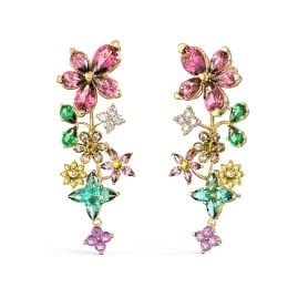 Guess JUBE06030JWYGMCT/U Women's Dangle Earrings Flowers Gold Tone