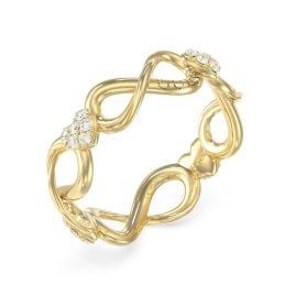 Guess JUBR06050JWYG Damenring Unendlichkeit Goldfarben