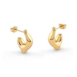 Guess JUBE05340JWYGT/U Women's Earrings Superlight J Hoops Gold Tone