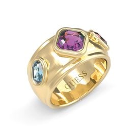 Guess JUBR05315JWYGMC Damenring Multi Cystal Goldfarben