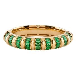 Guess JUBB06325JWYGGNS Women's Cuff Bracelet Baguette Gold-Tone/Green S