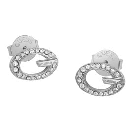 Guess JUBE06338JWRHT/U Women's Earrings Camden Studs Silver-Tone
