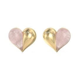 Guess JUBE06417JWYGRST/U Women's Stud Earrings Heart Gold-Tone