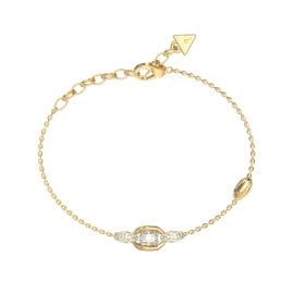 Guess JUBB06390JWYGS Damen-Armband Mini Herz Charm Goldfarben S