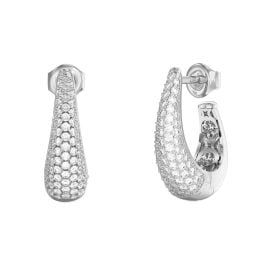Guess JUBE06429JWRHT/U Women's Hoop Earrings Pear Shape