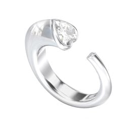 Guess JUBR06362JWRH Women's Ring Crystal Love Silver-Tone