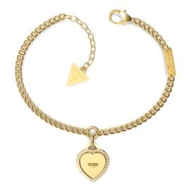 Guess JUBB01422JWYG Women's Bracelet Fine Heart S Gold Tone